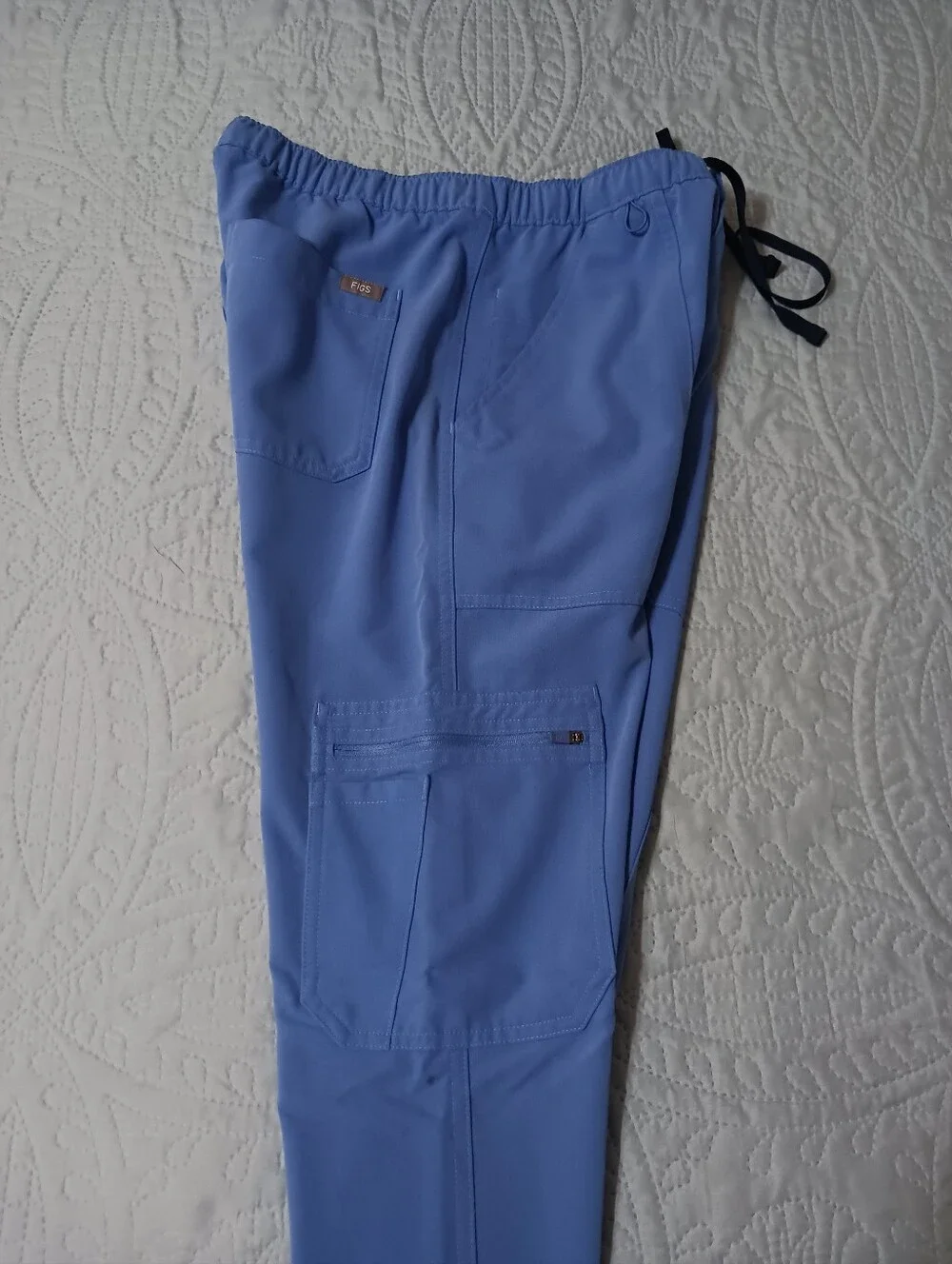 Figs XS technical collection scrubs pants only ceil blue cargo pockets
